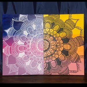 giant homemade art piece ! :) free style paint canvas